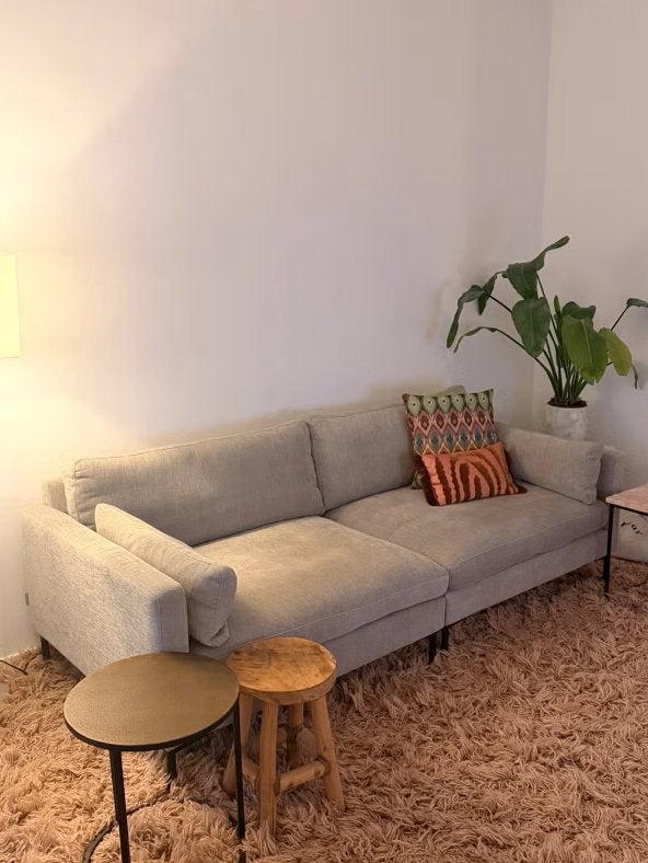 Zuiver Summer Bank (Latte) beige, Ophalen, 100 tot 125 cm, Driepersoons, Zo goed als nieuw