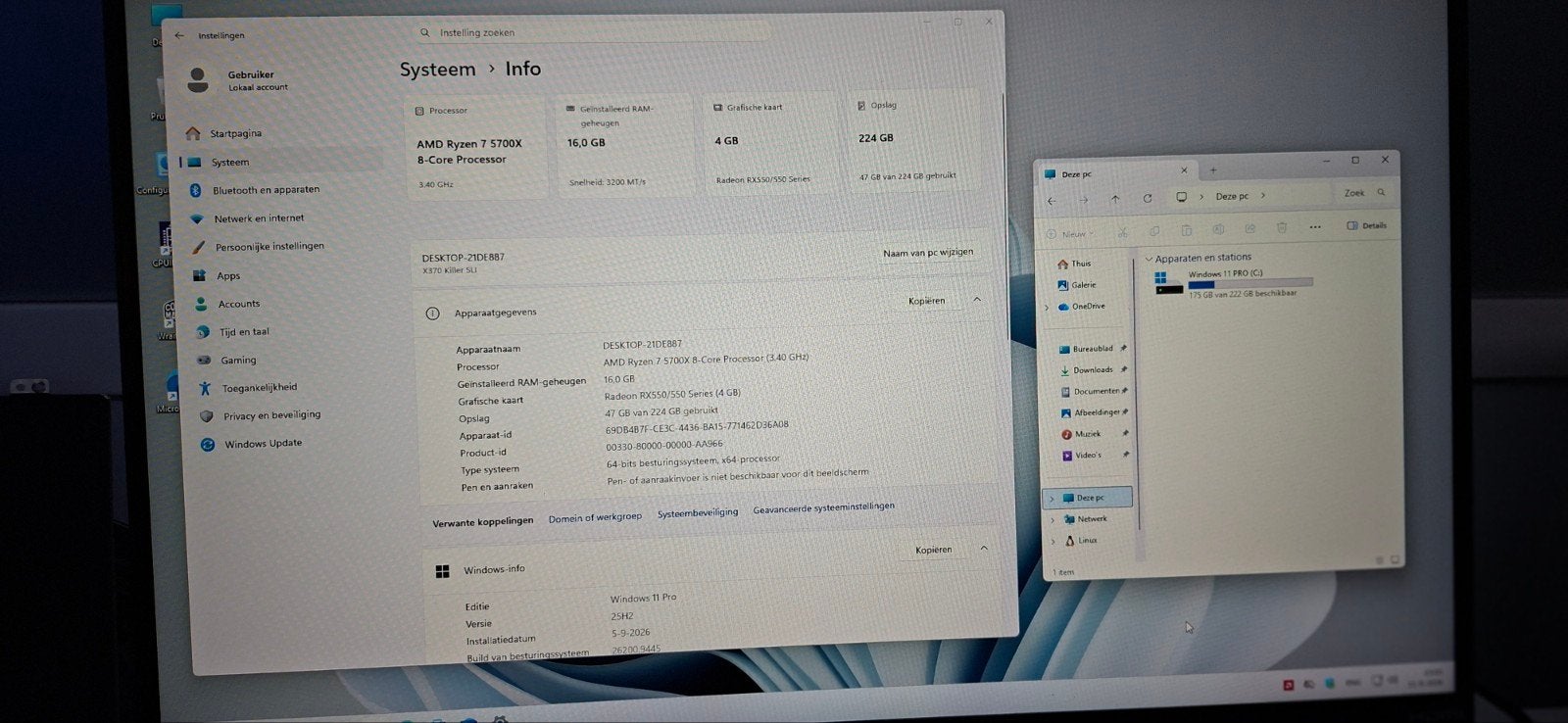 Gaming PC AMD Ryzen 7 5700x, 16GB RAM, 256GB SSD, Ophalen, 240GB SSD, Zo goed als nieuw, Met videokaart