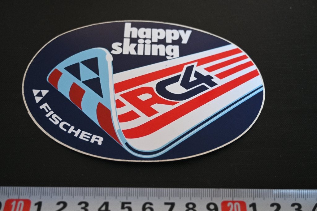 sticker FISCHER  RC4  Happy Skiing, Ophalen of Verzenden, Zo goed als nieuw