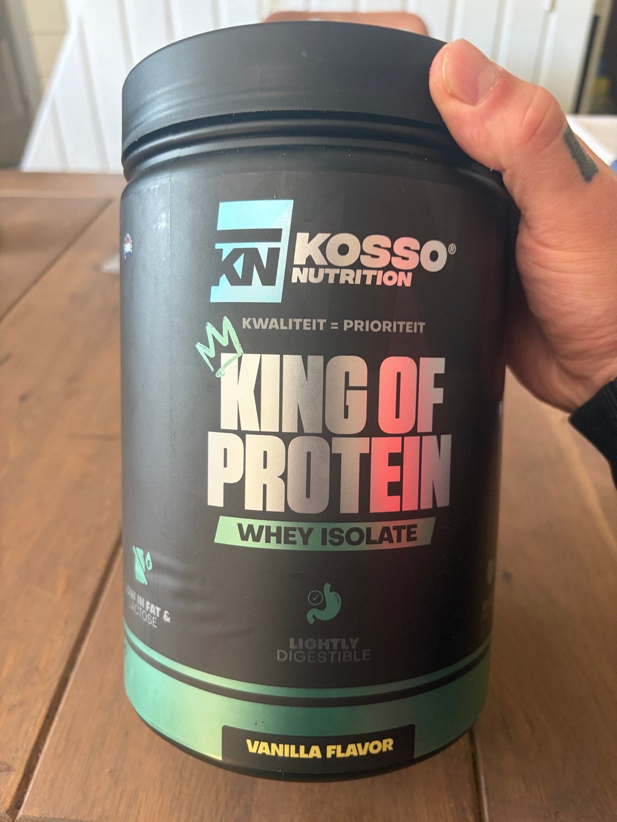 Kosso Nutrition King of Protein Whey Isolate Vanille, Ophalen of Verzenden, Nieuw, Poeder of Drank