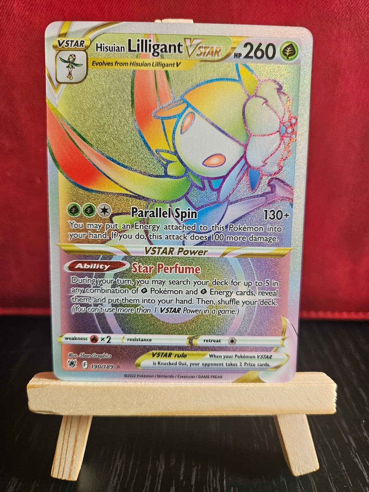 Hisuian Lilligant VSTAR #190, Ophalen of Verzenden, Zo goed als nieuw, Losse kaart, Foil