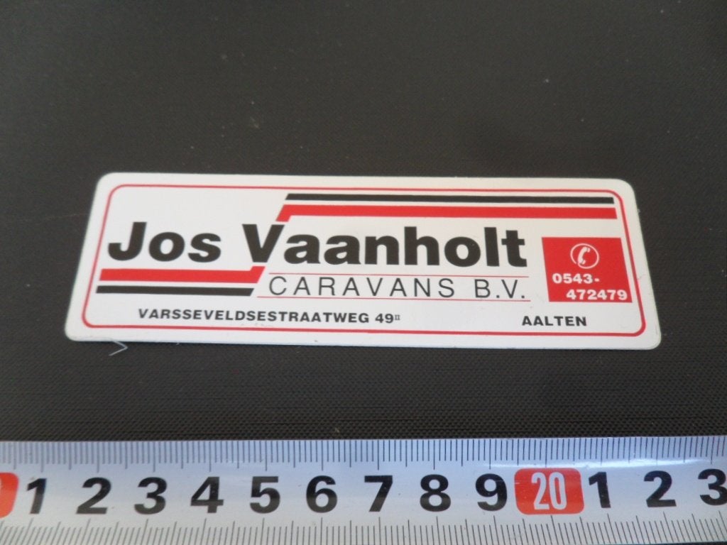 sticker aalten jos vaanholt caravans bv varsseveldsestraatwg, Ophalen, Zo goed als nieuw