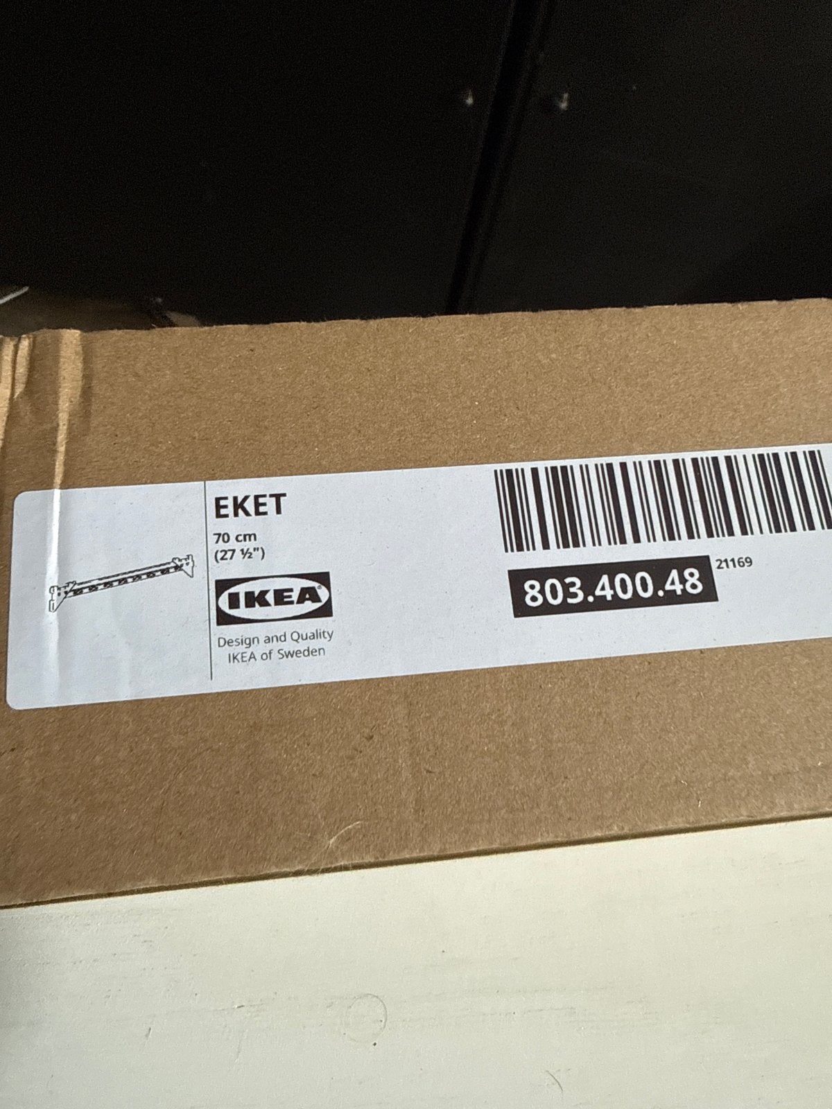 2 x IKEA EKET Ophangrail 70 cm - Nieuw in verpakking, Ophalen of Verzenden, Nieuw