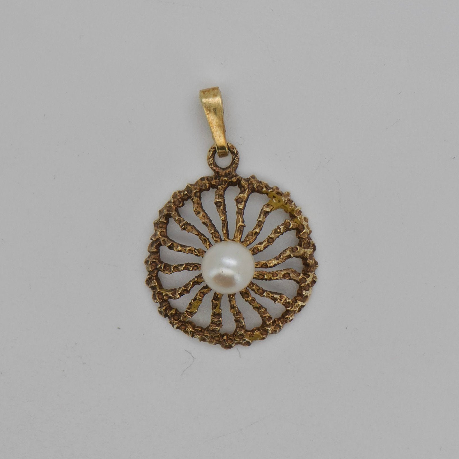 Gouden Hanger 14K (585) met Parel, Overige voorstellingen, Ophalen of Verzenden, Zo goed als nieuw, Goud