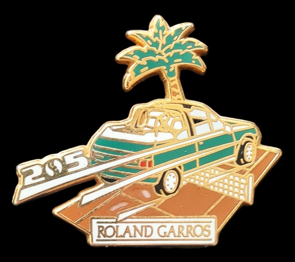 Peugeot 205- Roland Garros pin met palmboom, Verzenden, Nieuw, Transport, Speldje of Pin