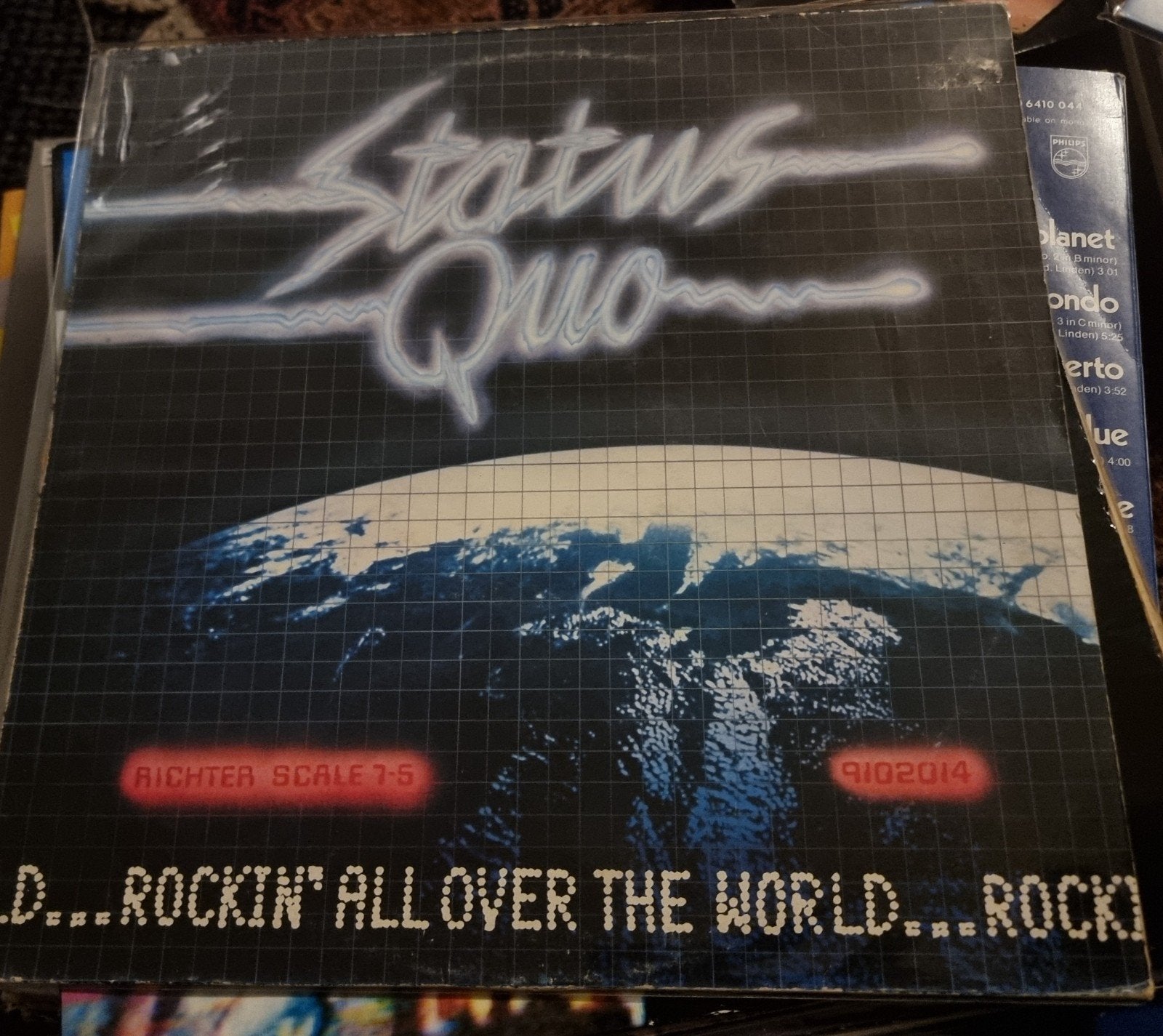 Status Quo - Rockin' All Over The World LP, LP, Gebruikt, Ophalen of Verzenden, Classic Rock