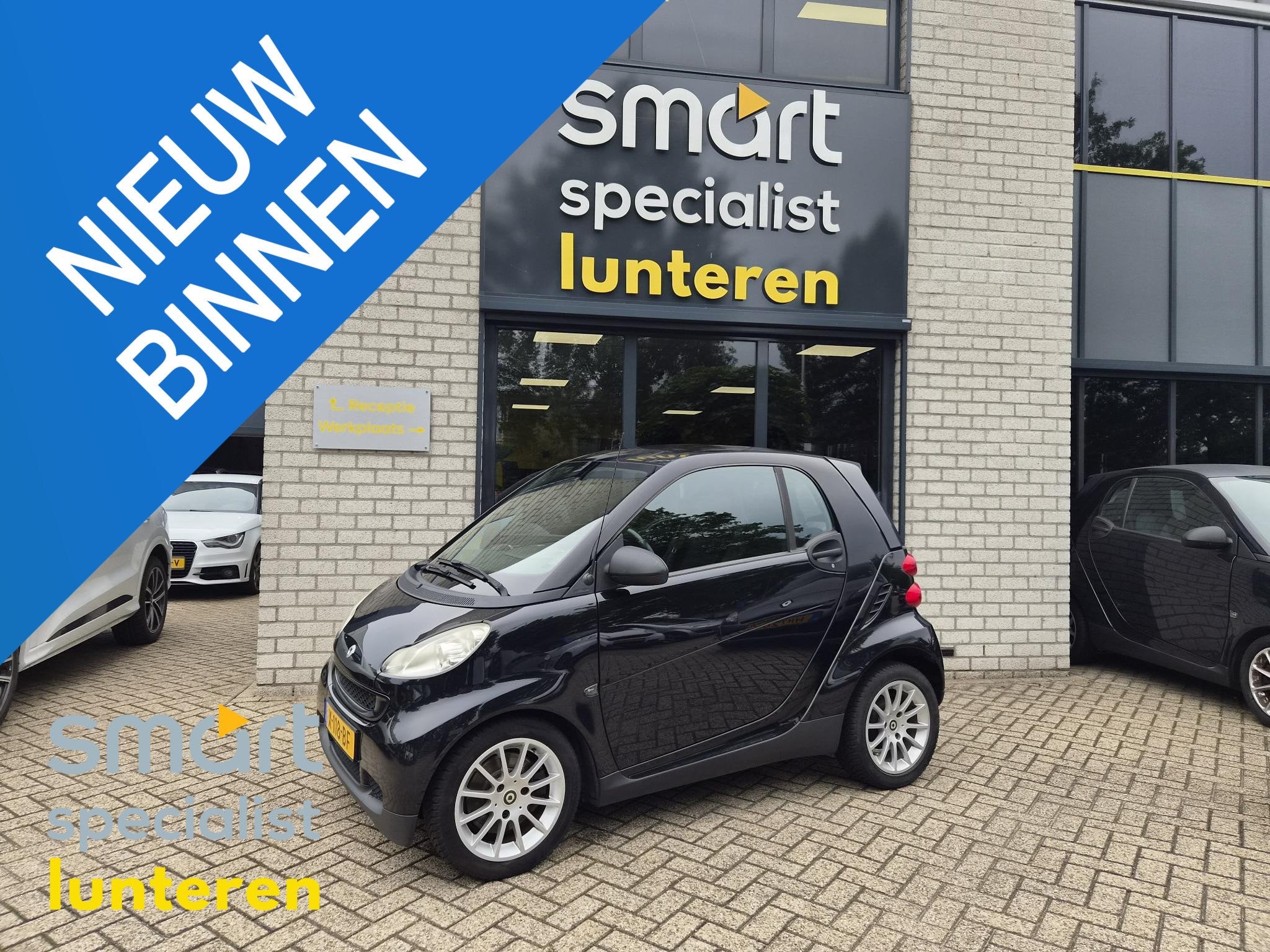 smart fortwo coupé 1.0 passion stuurbekrachtiging!, Gebruikt, 18 €/maand, Zwart, Bedrijf