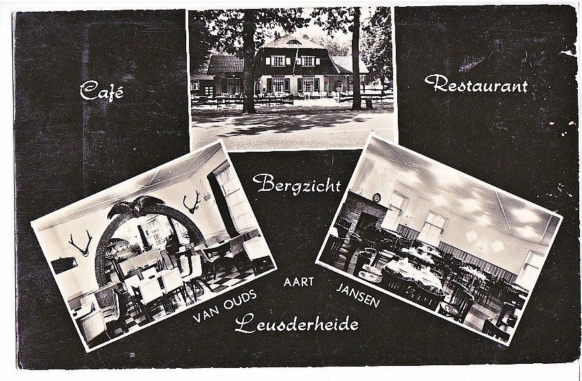 Maarn (U) Leusderheide Café Rest, Bergzicht 1957-aart Jansen, Ophalen, 1940 tot 1960, Gelopen, Utrecht