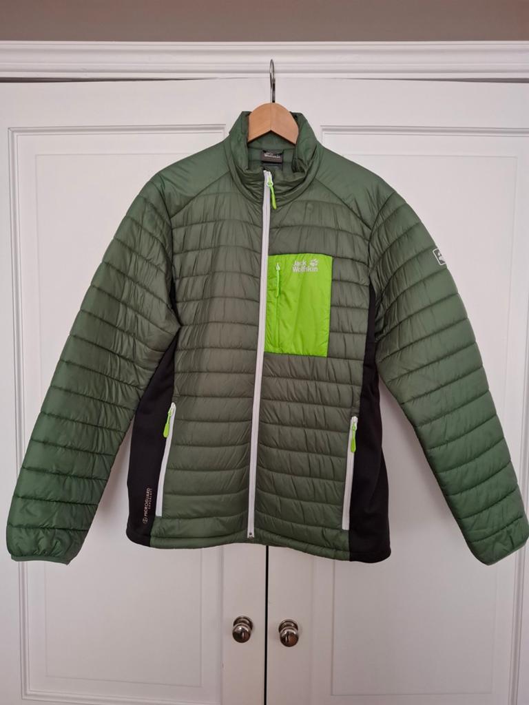 Jack Wolfskin Microguard Superloft Jas Maat L Groen, Maat 52/54 (L), Ophalen of Verzenden, Zo goed als nieuw, Jack Wolfskin