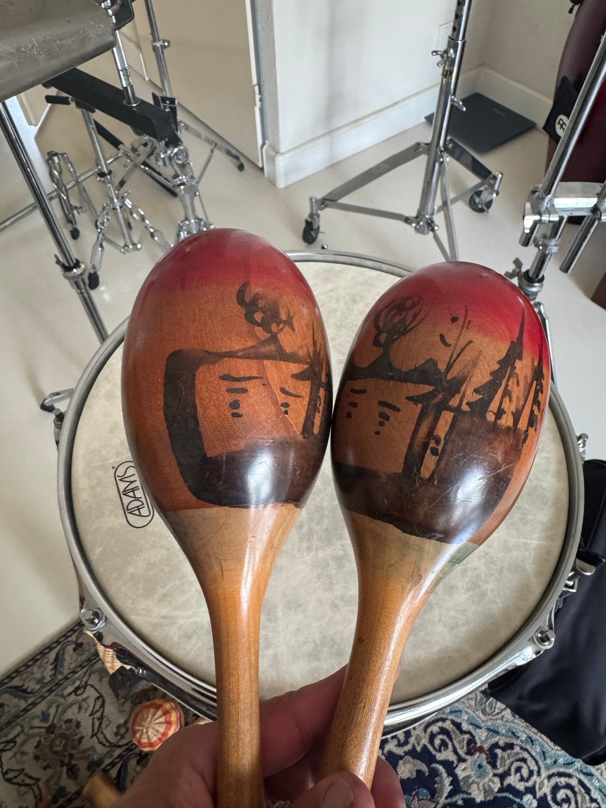 Decoratieve Maracas - Handgemaakte Percussie, Muziek en Instrumenten, Ophalen of Verzenden, Gebruikt, Overige soorten