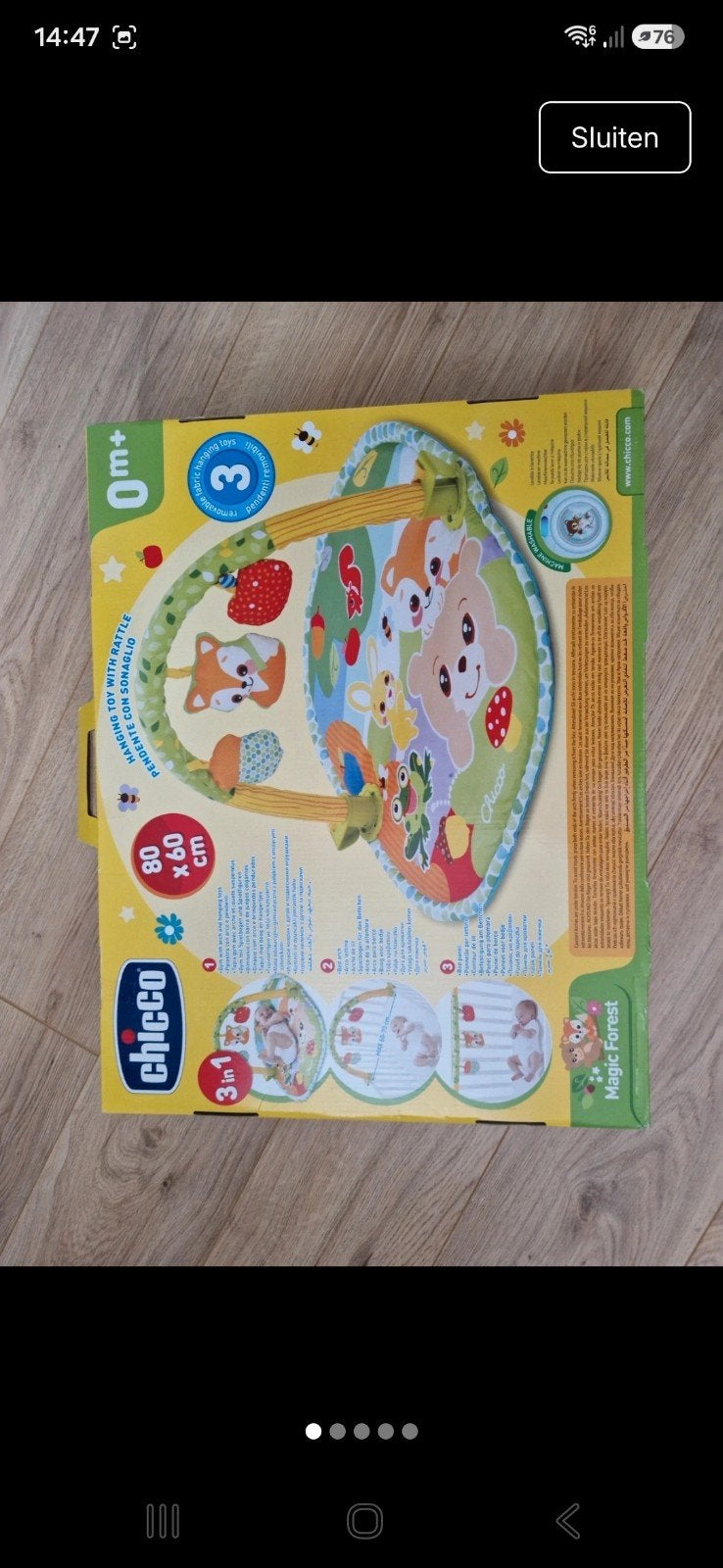 Chicco speelkleed met speelboog, incl doos. Magic forest, Ophalen