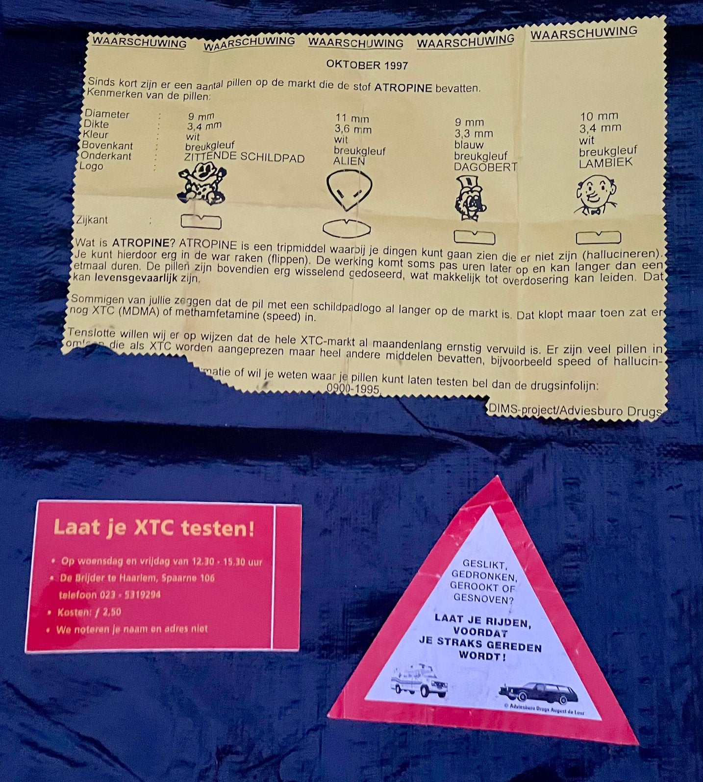 Unieke 90s Gabber/Hardcore – XTC Waarschuwingsflyer (1997), Ophalen of Verzenden, Gebruikt