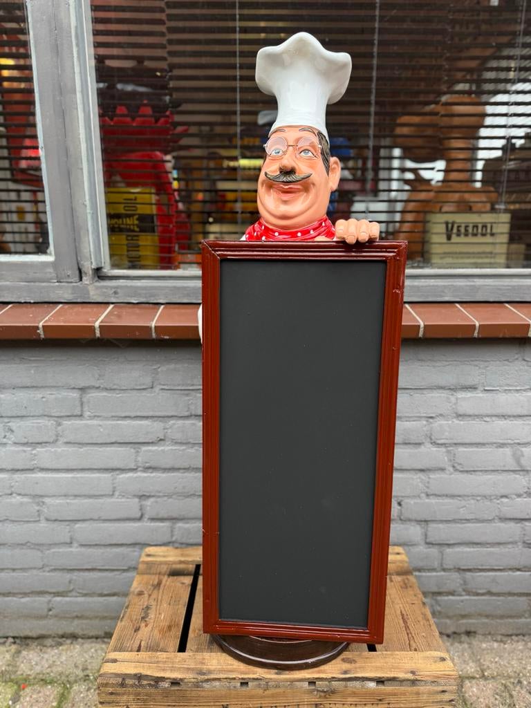 Groot Koks beeld reclamebord met krijtbord, Verzamelen, Ophalen, Zo goed als nieuw, Mens