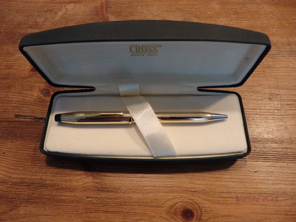 CROSS balpen verguld, Balpen, Cross, Met doosje, Ophalen of Verzenden