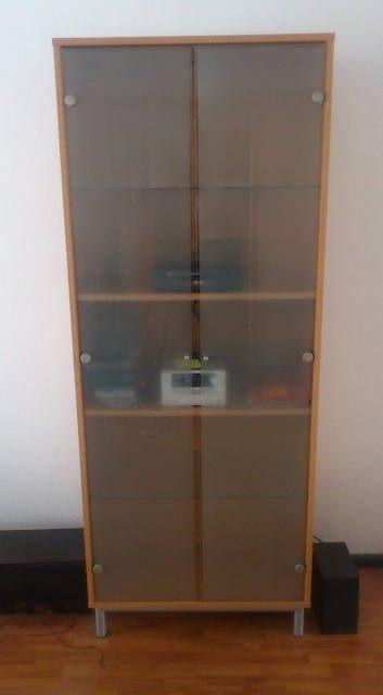 Vitrinekast IKEA Jussi 186x74x37, Huis en Inrichting, Ophalen, 50 tot 100 cm, Modern, 150 tot 200 cm