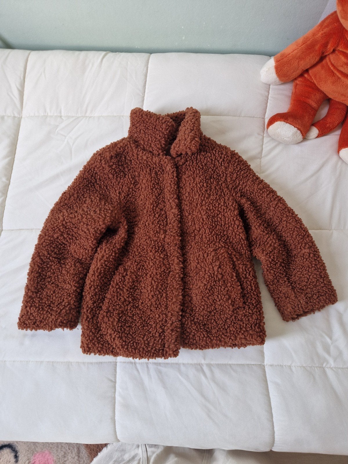 bruin teddy meisjes jasje, maat 110 van de Hema, Meisje, Ophalen of Verzenden, Zo goed als nieuw, Hema
