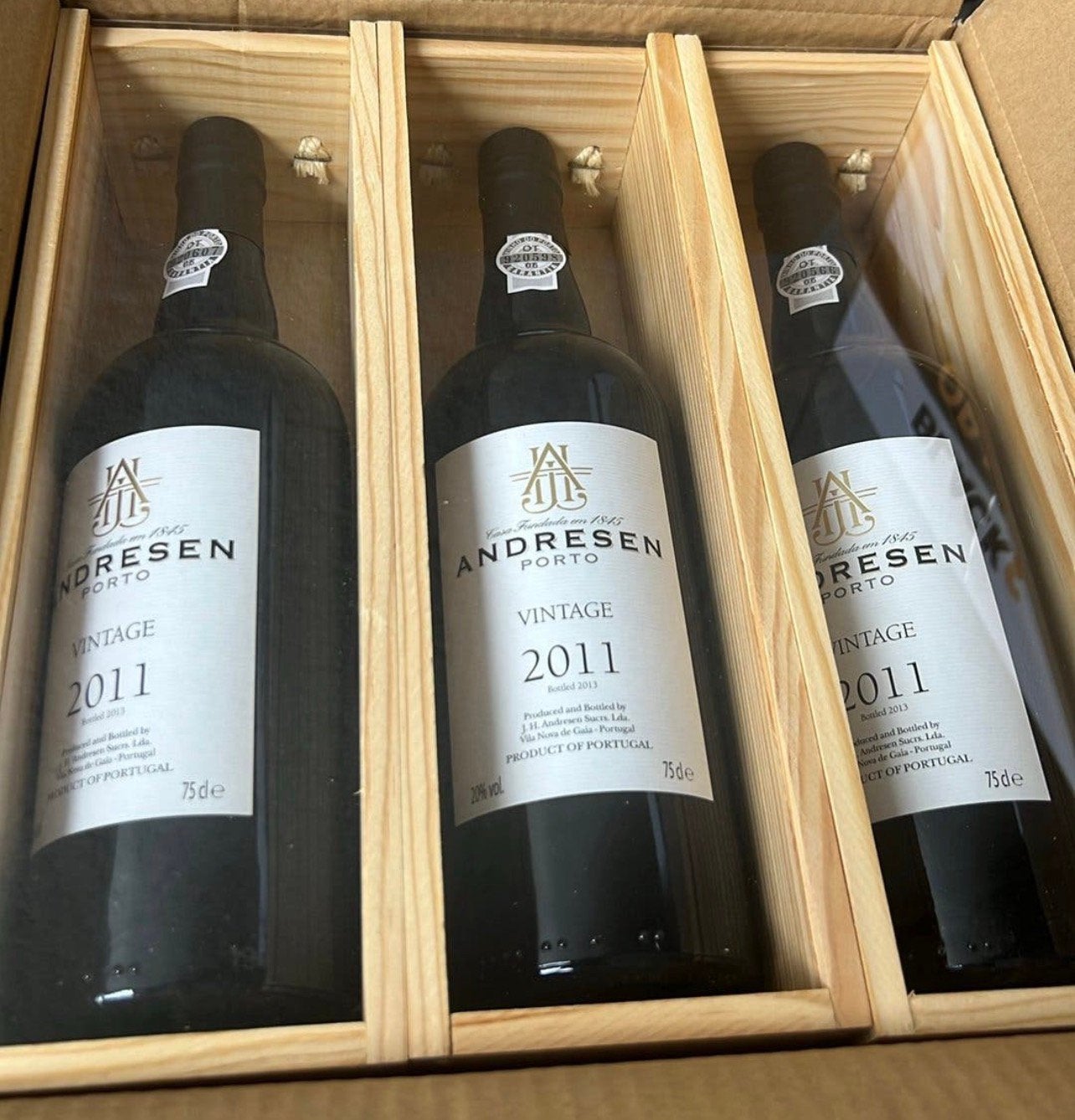 6 x ANDRESEN VINTAGE PORT 2011 (6 kistjes in 1 doos verpakt), Ophalen of Verzenden, Zo goed als nieuw, Vol, Overige gebieden
