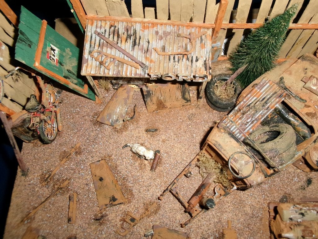Ford Bj 1932 ,  Diorama 'Verlaten Garage', schaal 1/18, Verzenden, Gebruikt, Groter dan 1:35, Diorama