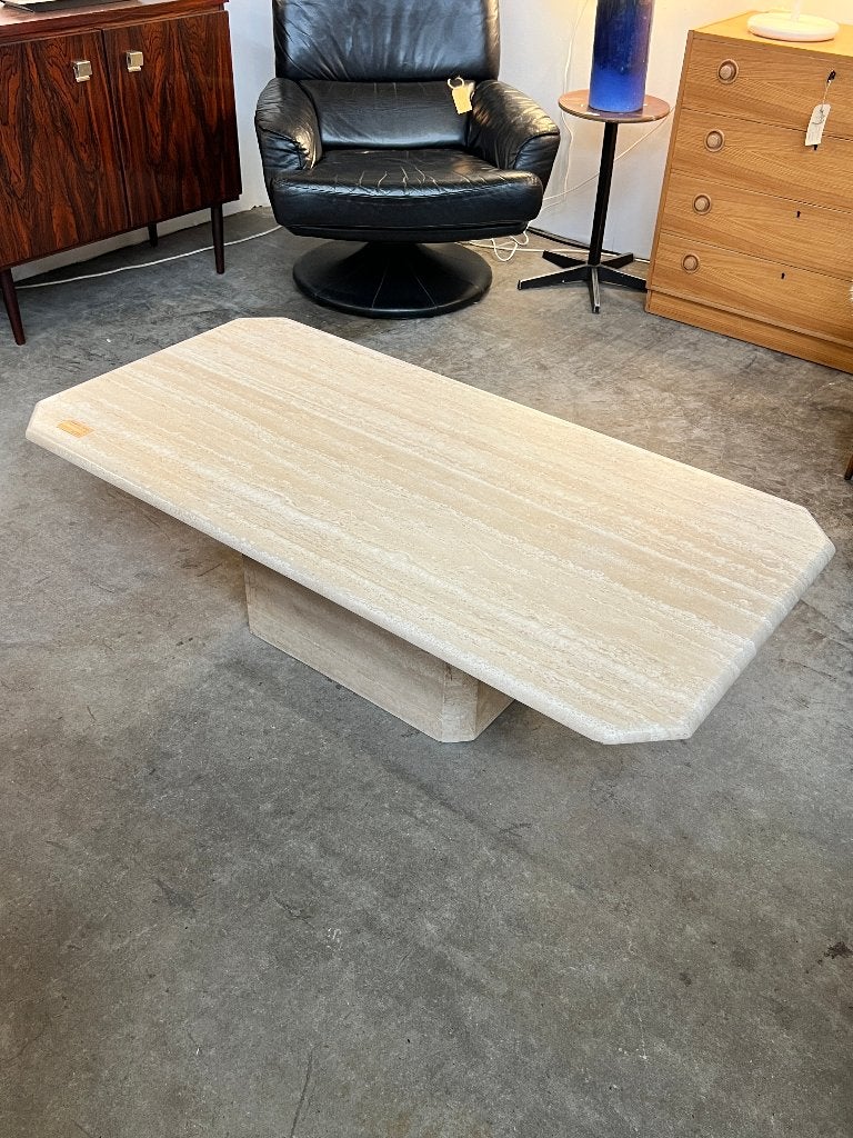 Vintage travertin salontafel, Italie, 1970's, Ophalen, Overige materialen, Gebruikt, 100 tot 150 cm