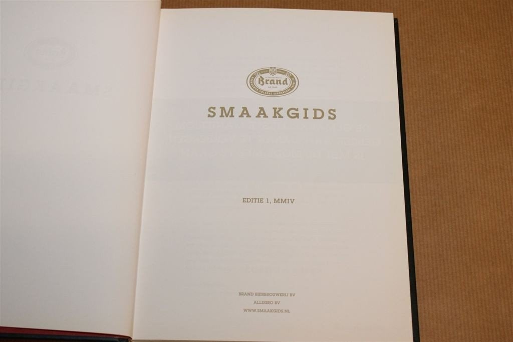 Brand Smaakgids — Bier, Eten & Smaakcombinaties, Ophalen of Verzenden, Gebruikt, Brand