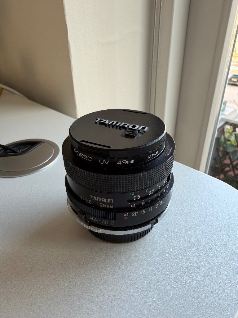 Tamron Adaptall-2 28mm f/2.5 BBAR MC Groothoeklens, Audio, Tv en Foto, Fotografie | Lenzen en Objectieven, Ophalen, Gebruikt, Groothoeklens