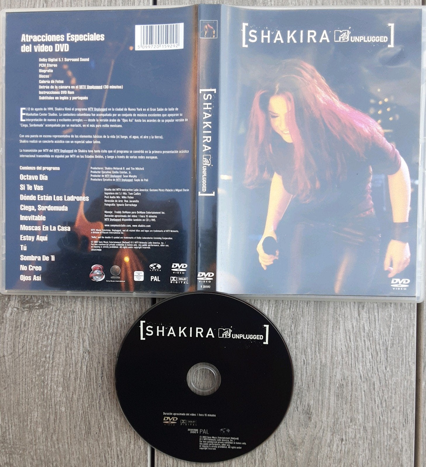 Shakira MTV Unplugged DVD - Live Concert Registratie, Alle leeftijden, Engels, Inclusief doosje, Ophalen of Verzenden