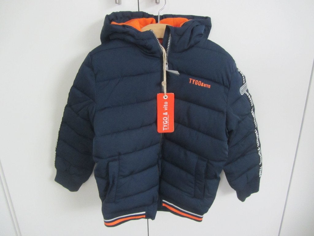 Nieuwe donkerblauwe winterjas Tygo en Vito maat 110-116, Ophalen of Verzenden, Nieuw, Jongen, Jas