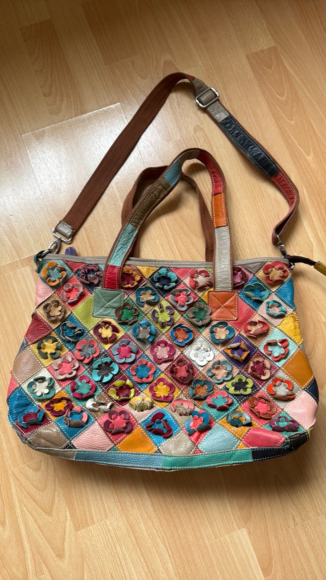 Handtas patchwork, Ophalen, Gebruikt, Handtas