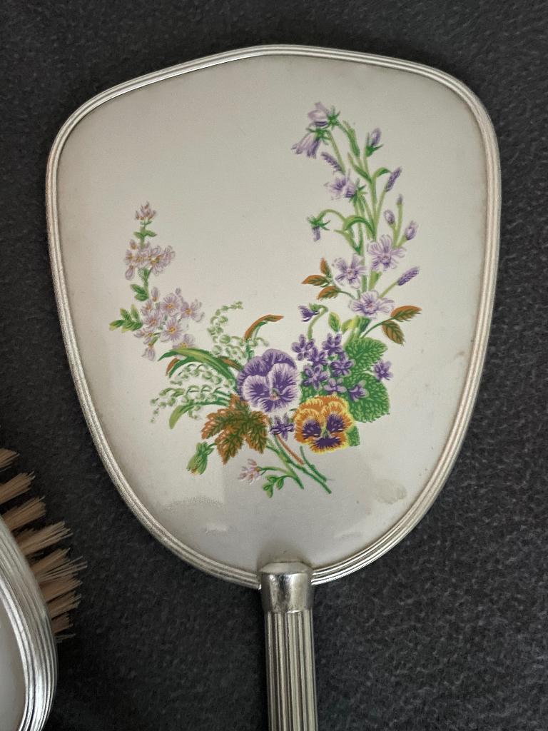 Borstel /spiegelset, Ophalen of Verzenden, Gebruikt, Wit