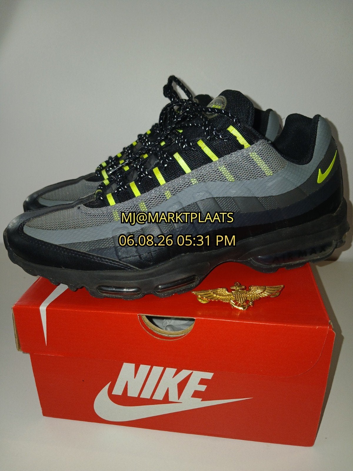 Nike Air Max 95 Ultra Neon maat 44, Zwart, Nike, Ophalen of Verzenden, Sneakers of Gympen
