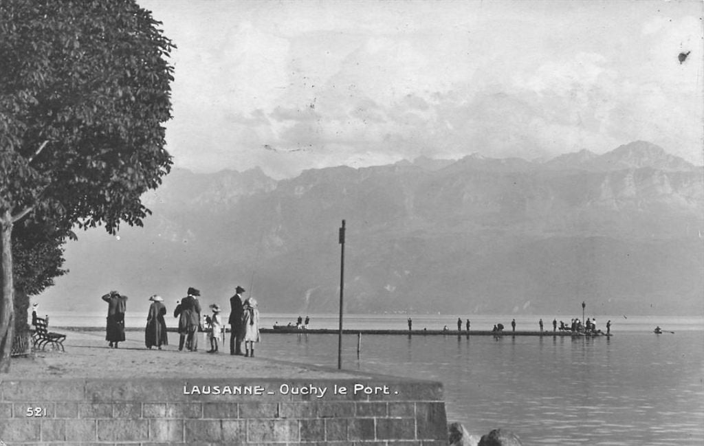 702-453-043 Lausanne Ouchy Le Port, Verzamelen, Ansichtkaarten | Buitenland, Verzenden, Voor 1920, Overig Europa