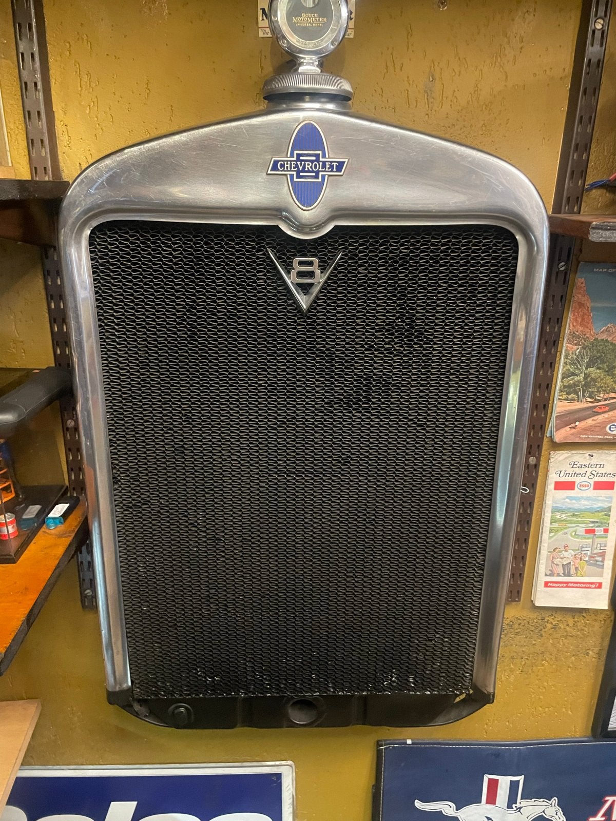Oldtimer grill  Chevrolet Radiator  met Boyce Motometer, Auto-onderdelen, Gebruikt, Chevrolet, Voor, Ophalen of Verzenden