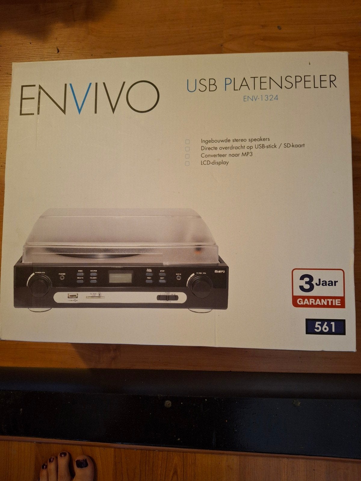 Envivo USB Platenspeler ENV-1324 met opnamefunctie, Overige merken, Ophalen of Verzenden, Zo goed als nieuw, USB-aansluiting