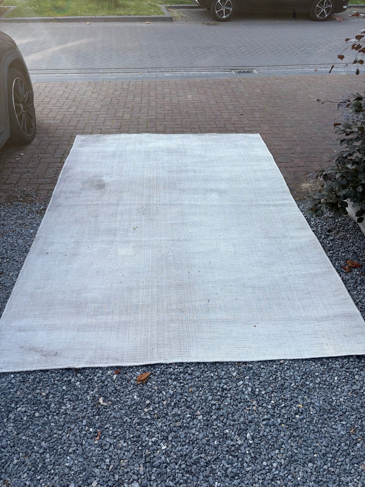 Groot lichtgrijs tuin vloerkleed (volero) 200x280cm, Tuin en Terras, Ophalen of Verzenden, Gebruikt