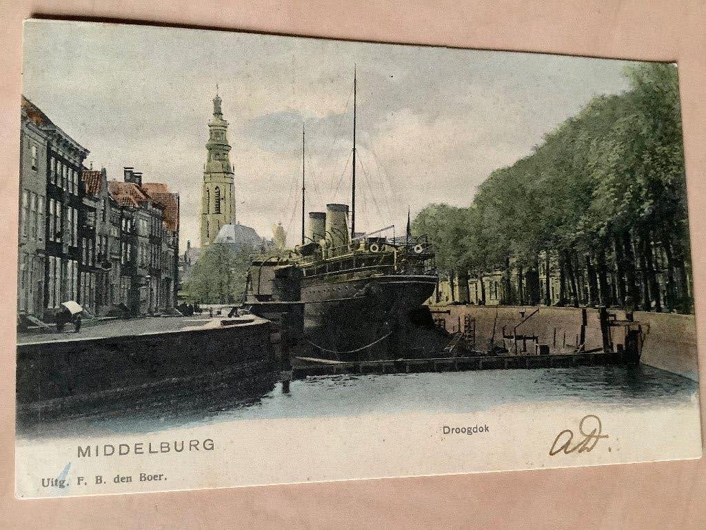 Middelburg 1903 Droogdok, steenbakkerij Woensdrecht, Ophalen of Verzenden, Voor 1920, Gelopen, Zeeland