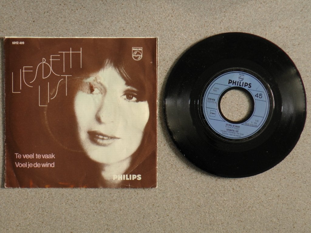 Liesbeth List - Te veel te vaak VINYL SINGLE, Gebruikt, 7 inch, Single, 1970 - 1979