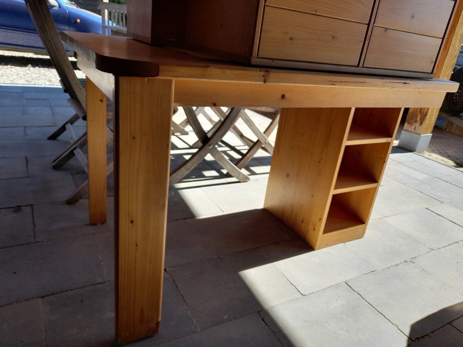 Lundia houten bureau met opbergruimte, Gebruikt, Hout, Ophalen of Verzenden, Overige typen