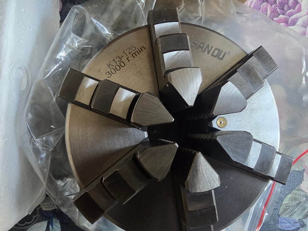 NIEUWE 6 KLAUWPLAAT 125 mm, Ophalen of Verzenden, Nieuw, Metaaldraaibank