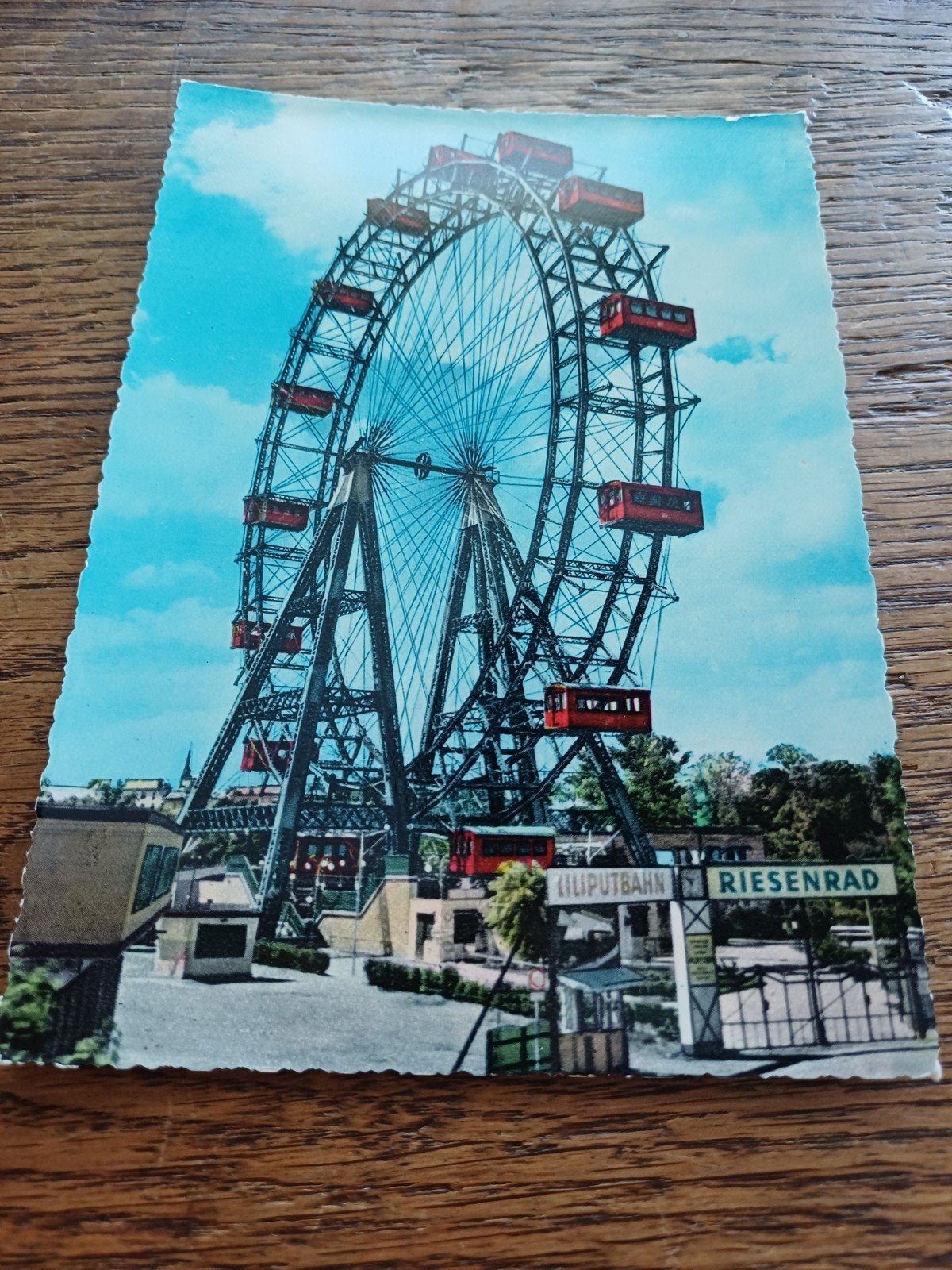 Ansichtkaart vintage reuzenrad uit de jaren 60- 70, Ophalen of Verzenden