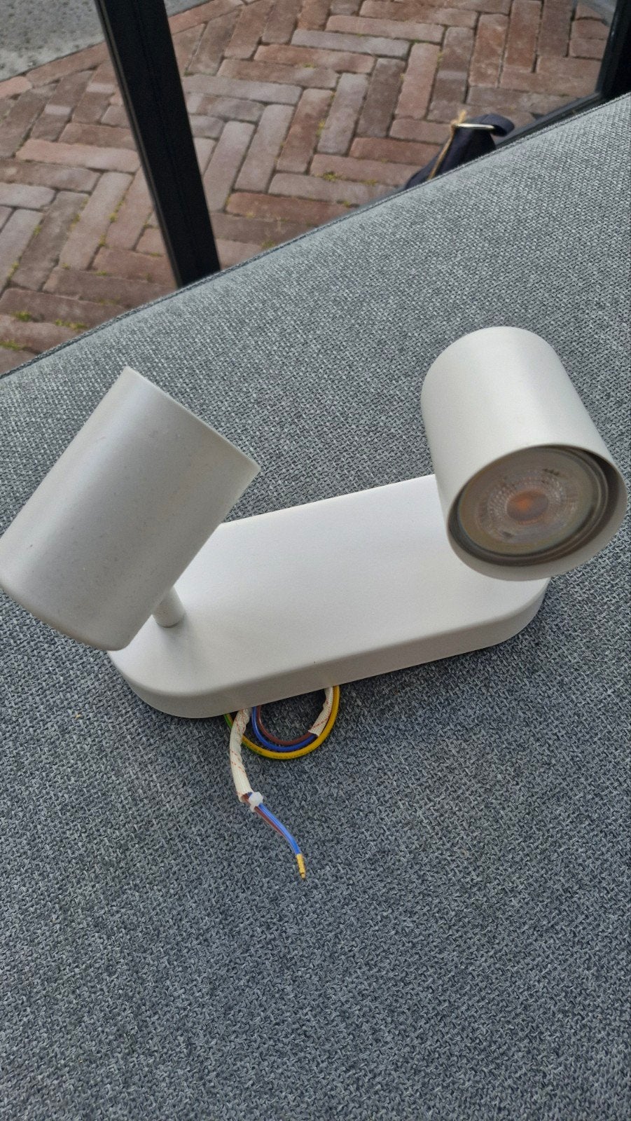 Karwei Spot Maks mat wit 2-lichts incl. lampjes, Huis en Inrichting, Gebruikt, Geschikt voor plafondmontage, Overige merken, Ophalen of Verzenden