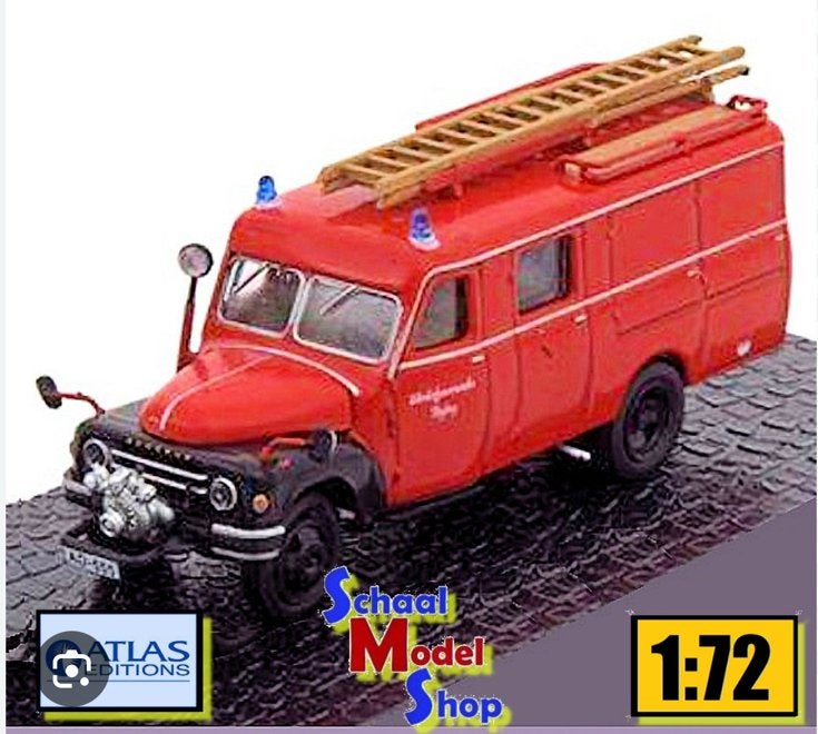 Hanomag L28 Brandweerwagen Modelauto - Atlas Collections, Overige merken, 1:32 tot 1:50, Nieuw, Ophalen of Verzenden