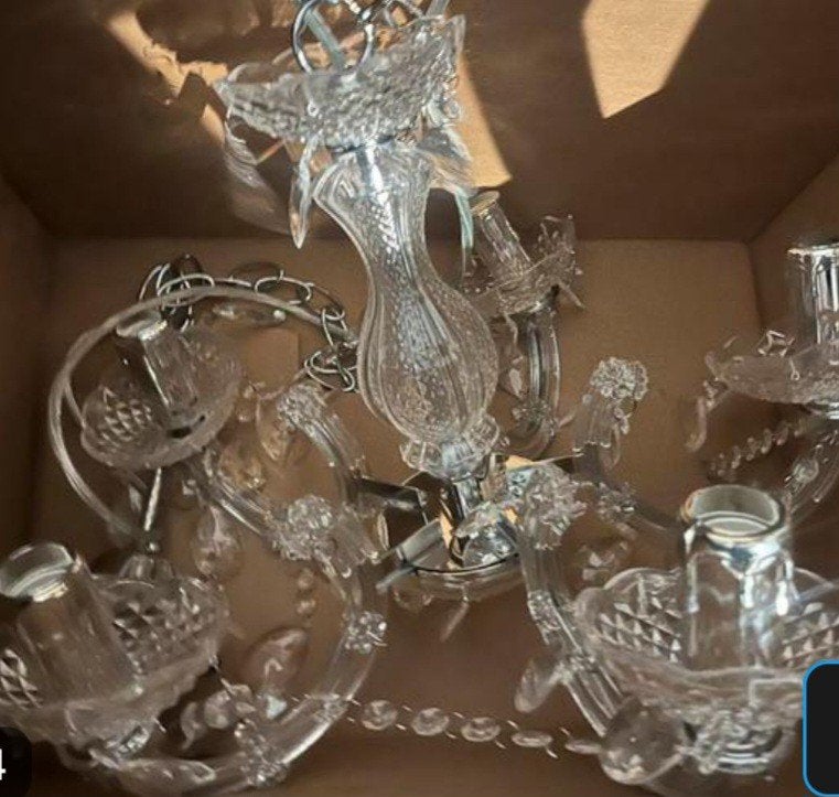 Moderne kroonluchter - volledig plastic, Ophalen of Verzenden, Nieuw, Kunststof