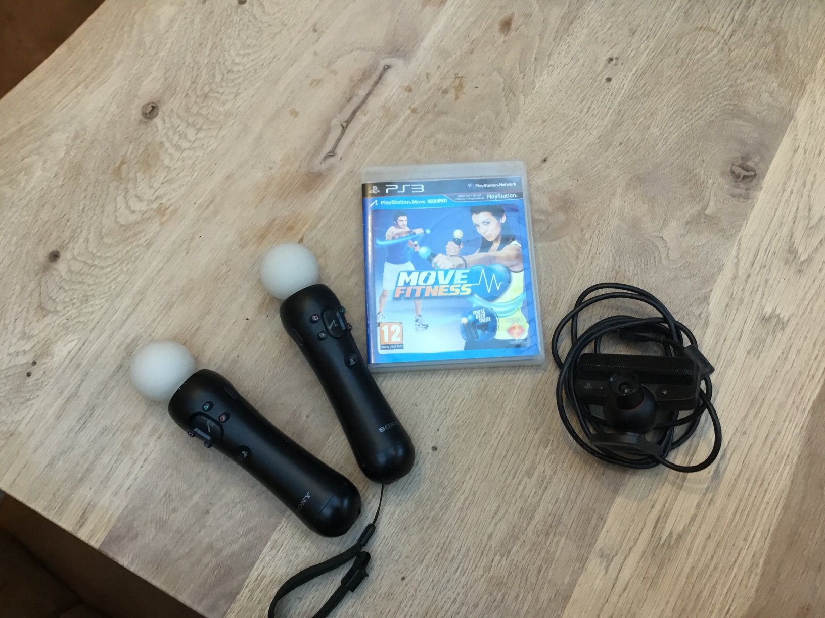 Motion sett met Move Fitnes for Ps3, Ophalen, Overige genres, 1 speler, Zo goed als nieuw