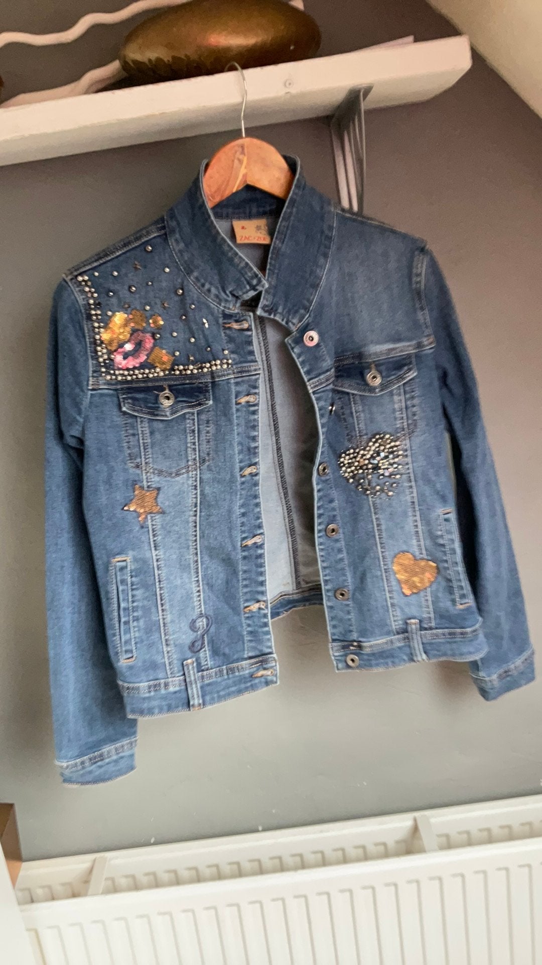 Stoer spijker jack L, Ophalen of Verzenden, Zo goed als nieuw, Blauw