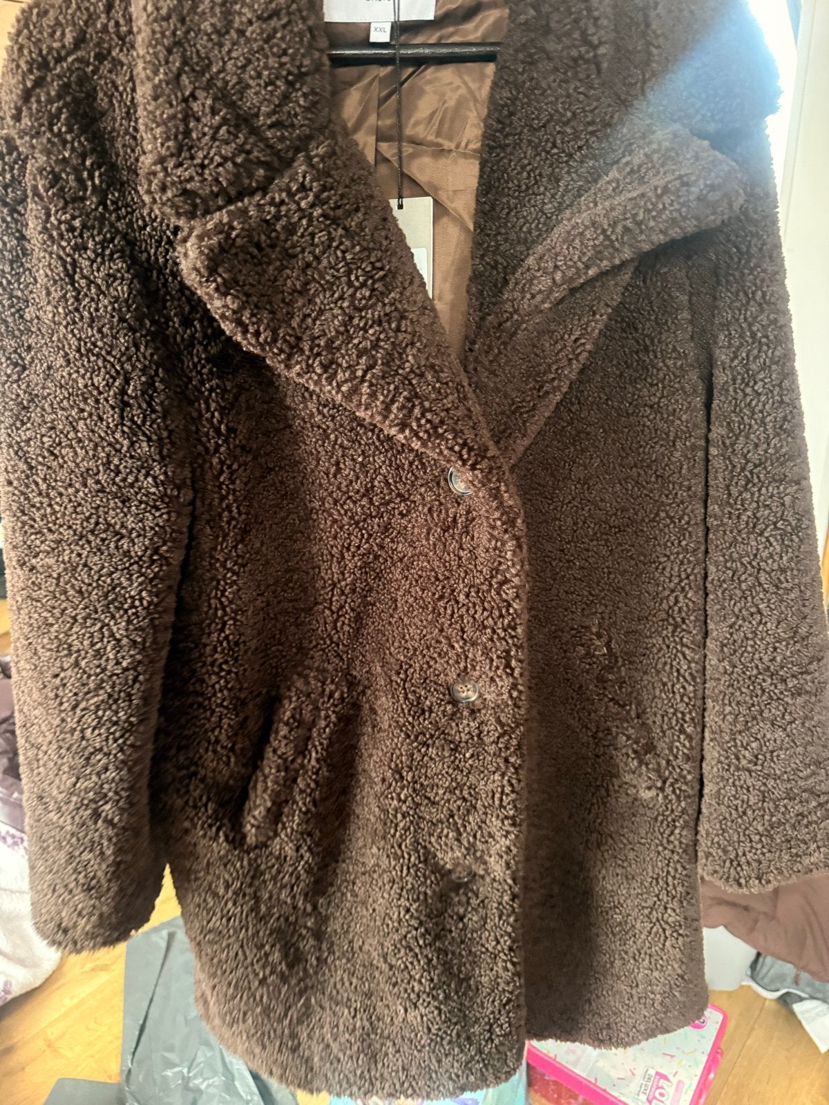 Nieuwe Costes Basic Teddy Jas XXL - Donkerbruin, Ophalen of Verzenden, Nieuw, Maat 46/48 (XL) of groter, Bruin