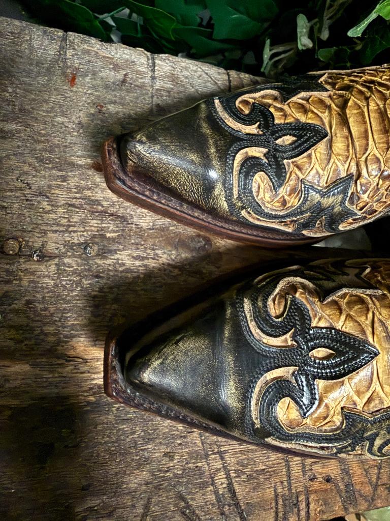 zo goed als Nieuwe python leren laarzen van Sendra maat 43, Kleding | Heren, Schoenen, Sendra, Bruin, Boots, Ophalen of Verzenden