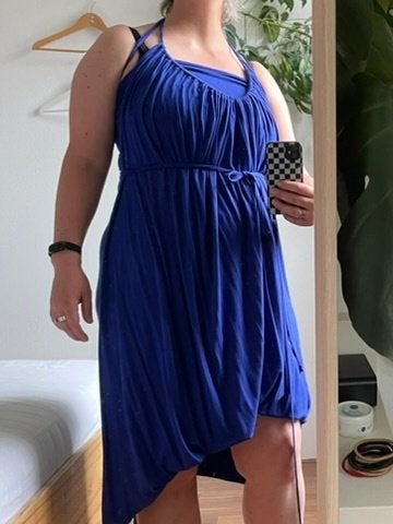 Bijzondere jurk/rok/broek - Cora Kemperman, Blauw, Maat 42/44 (L), Nieuw, Ophalen of Verzenden