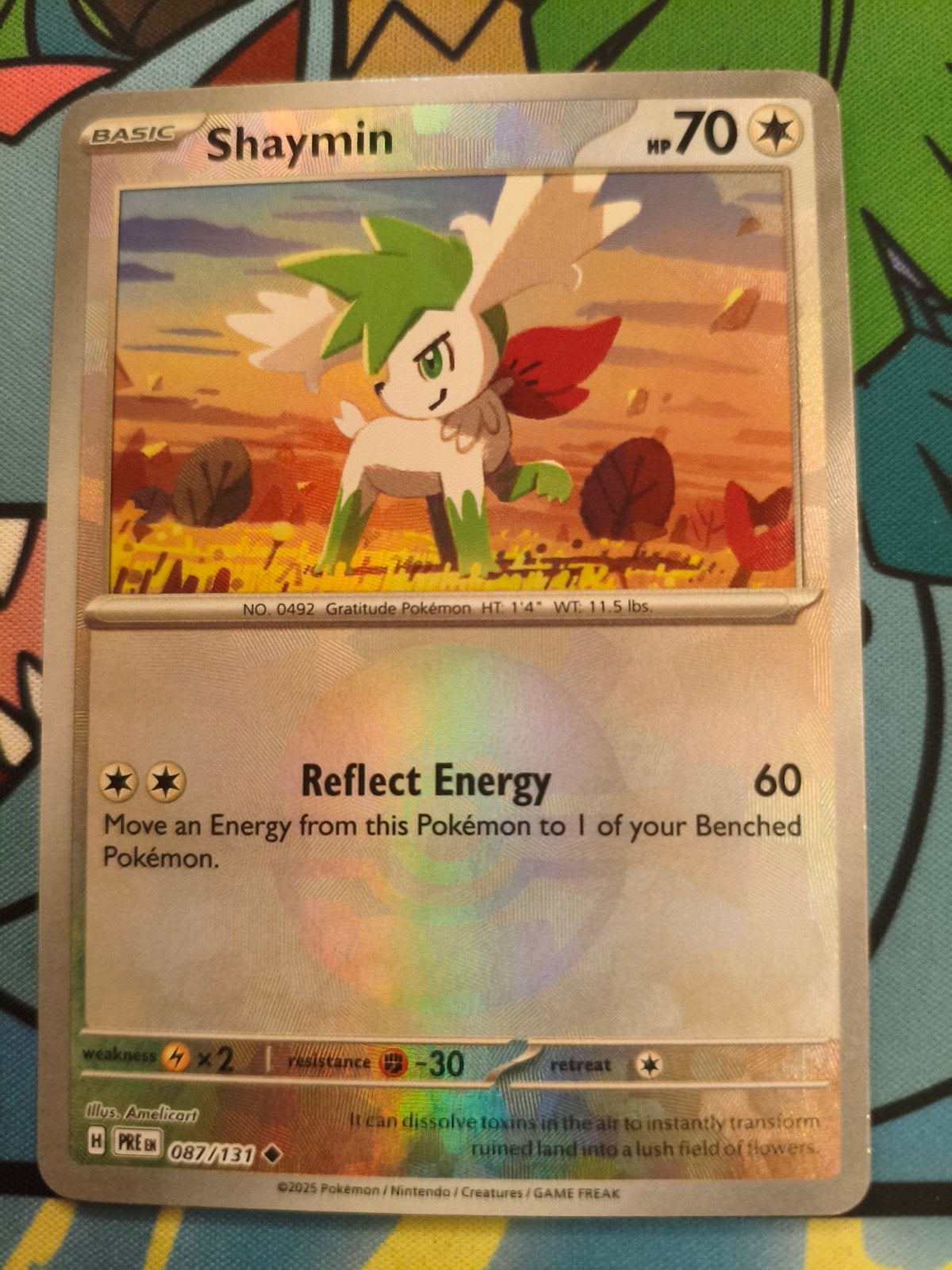 Shaymin - 087/131 - Poke Ball Pattern Prismatic Evolutions, Hobby en Vrije tijd, Verzenden, Zo goed als nieuw, Losse kaart, Foil