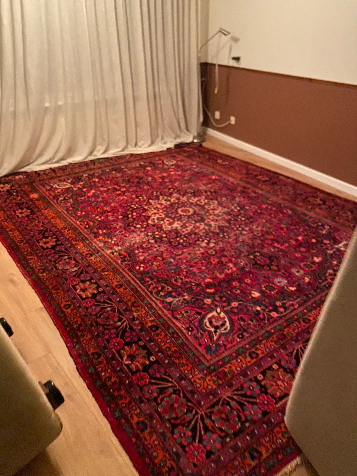 Groot Echt Perzisch Tapijt / Vloerkleed (374x271) Vintage, Huis en Inrichting, Ophalen, Zo goed als nieuw, Rechthoekig, 200 cm of meer