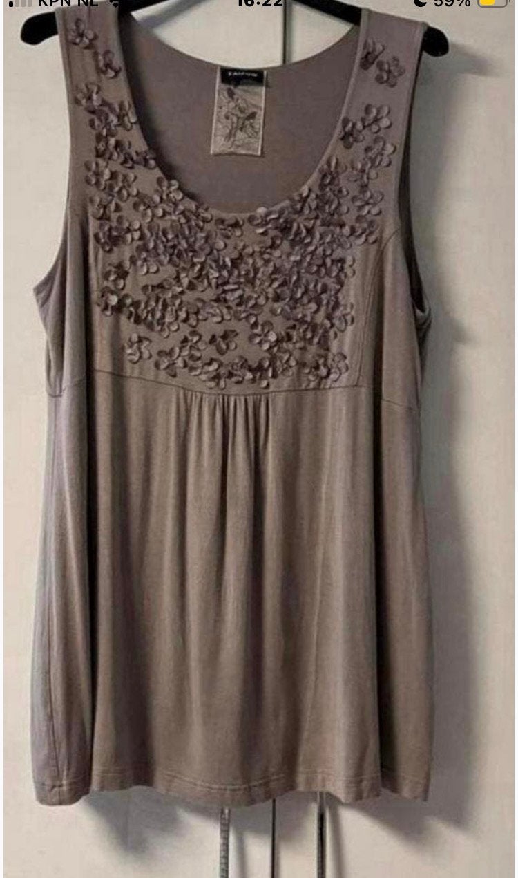 ZON-AANBIEDING Taifun by Gerry Weber tuniek mt. 46/48, Ophalen of Verzenden, Zo goed als nieuw, Maat 46/48 (XL) of groter, Beige